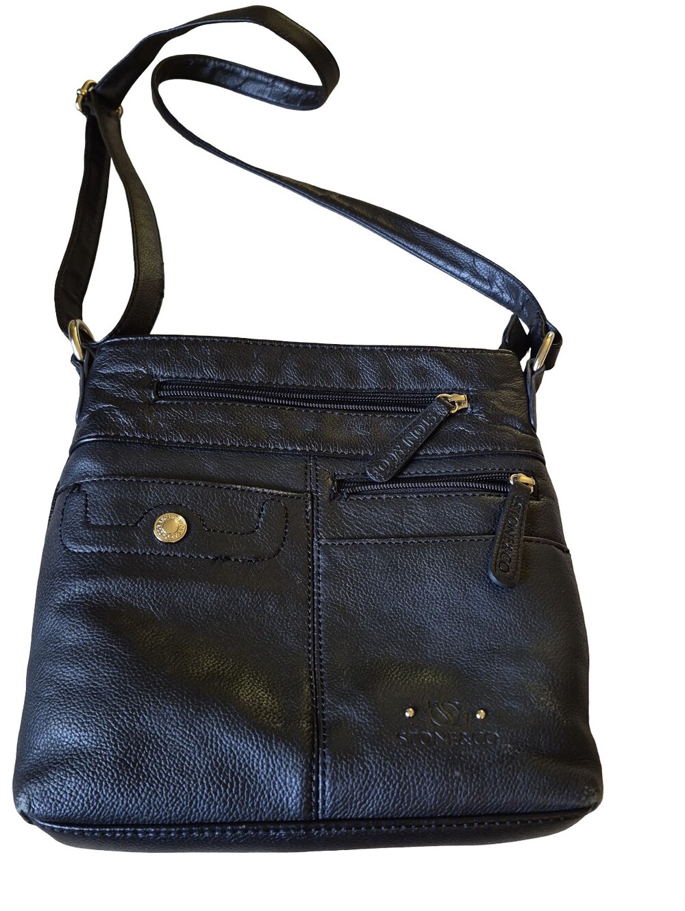 Stone & Co. Leather Black Crossbody Bag